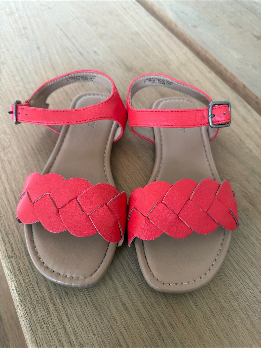 Old Navy Coral Braided Ankle-Strap Sandals for Kids